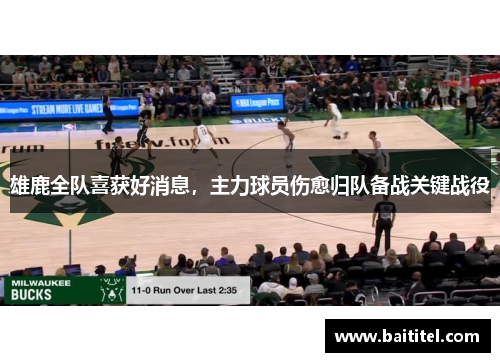 雄鹿全队喜获好消息，主力球员伤愈归队备战关键战役